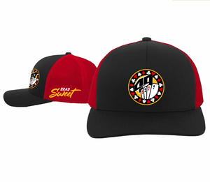 Holding All the Cards Patch Hat - Black and Red